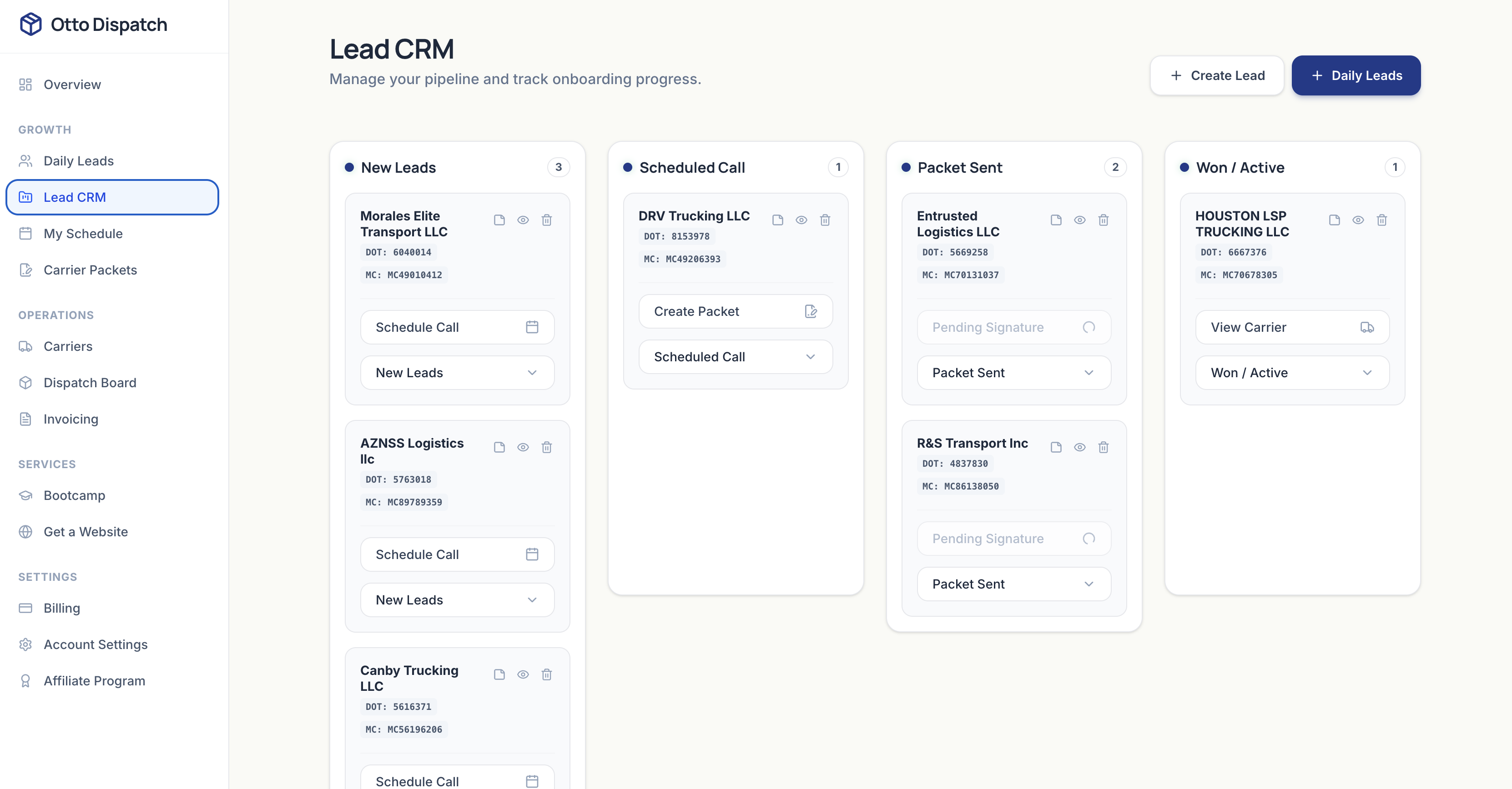 Otto Dispatch Modern Operating System Interface
